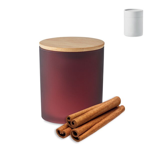 KEOPS SMALL Eco-Friendly Bamboo Lid Scented Candle 120g - GiftRetail MO6612