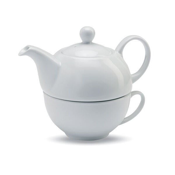 TEA TIME Conjunto bule e xícara 400 ml - GiftRetail MO7343