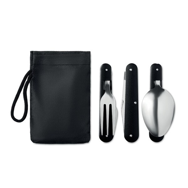 3 SERVICE Conjunto talheres campismo - GiftRetail MO9503
