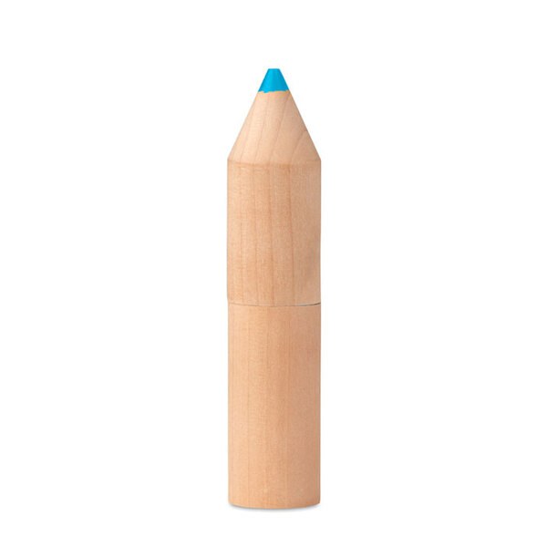 PETIT COLORET Set 6 lápis caixa de madeira - GiftRetail MO9875