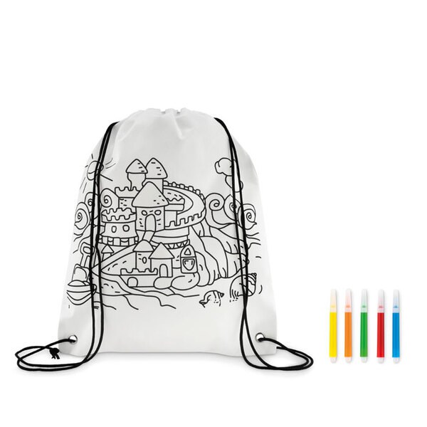 CARRYDRAW Saco de cordão non woven - GiftRetail MO9887