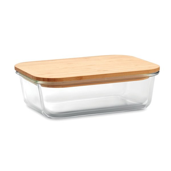 TUNDRA LUNCHBOX Lancheira vidro  tampa bambu - GiftRetail MO9962