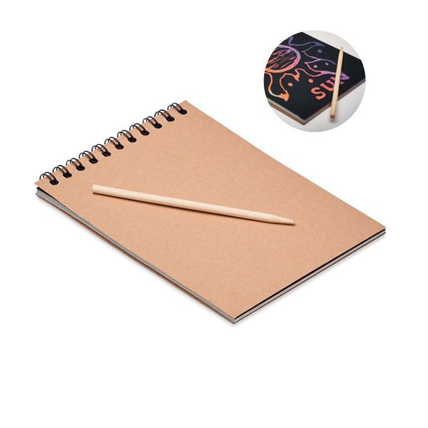 BLACK Bloco de papel de raspar - GiftRetail MO6699