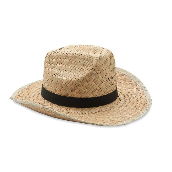 TEXAS Chapéu cowboy de palha natural - GiftRetail MO6755