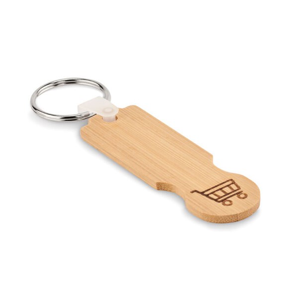 COMPRAS Porta-chaves bambu ficha euro - GiftRetail MO6797