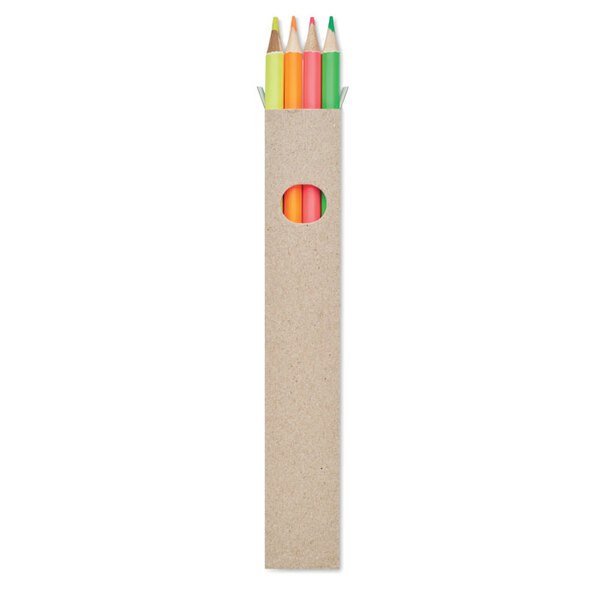 BOWY Caixa de 4 lápis de cor - GiftRetail MO6836
