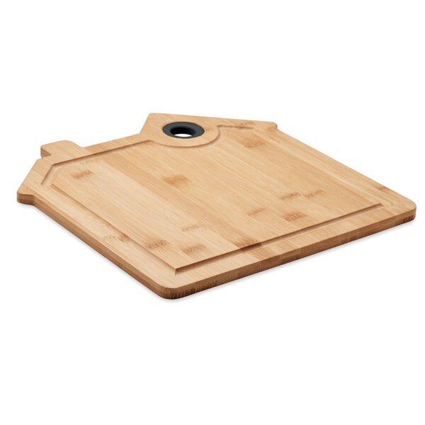 RUMAT Bamboe snijplank huis - GiftRetail MO6859