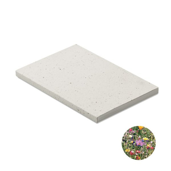 SEED BOOK Bloco A5 c/capa papel sementes - GiftRetail MO2082