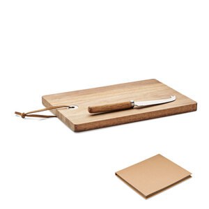 OSTUR LARGE Premium Acacia Wood Cheese Board Gift Set - GiftRetail MO6984