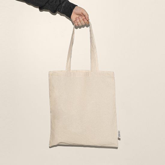 Organic Cotton Bag with Long Handles FLEUR