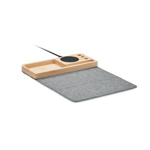 PANDU Carregador sem fios bambu 15W - GiftRetail MO2281