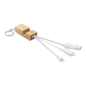 CLAUERC Porta-chaves suporte em bambu - GiftRetail MO2295