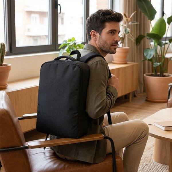 LAUGAR Mochila fina portátil de 15