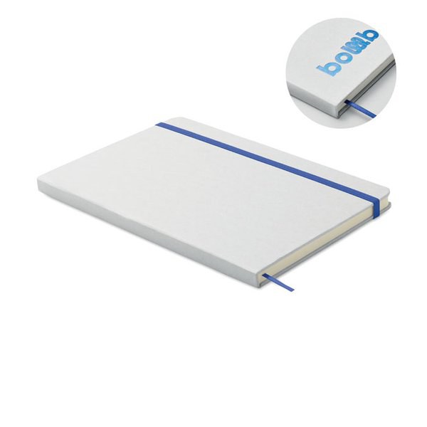 ROUTE WHITE Bloco A5 com capa de papelão - GiftRetail MO2578