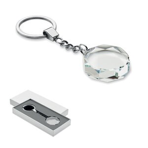 ROUNDWARD Porta-chaves redondo de vidro - GiftRetail MO2657