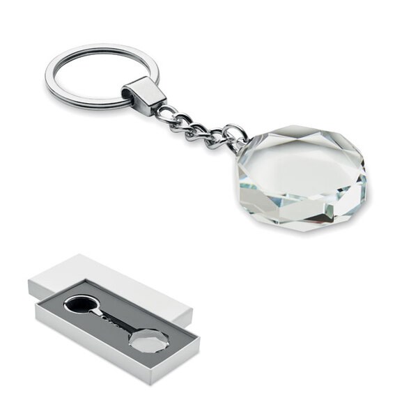 ROUNDWARD Porta-chaves redondo de vidro