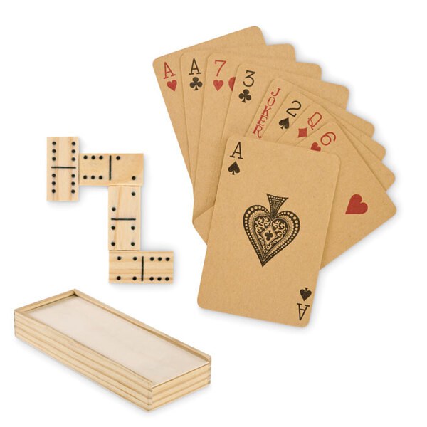 DOMI&CARDS Conjunto de dominó e cartas - GiftRetail MO2669