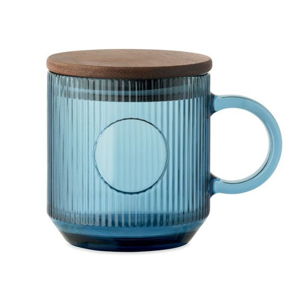 VITRIO MUG Caneca de vidro canelado 300ml - GiftRetail MO2752