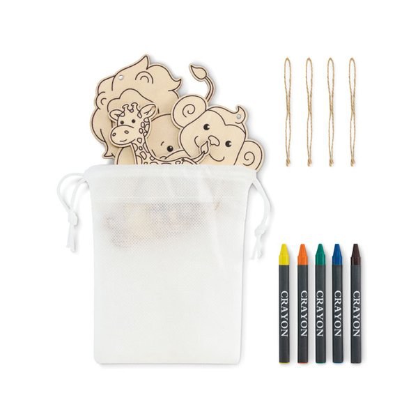 THEZOO Conjunto de pintura de madeira - GiftRetail MO2968