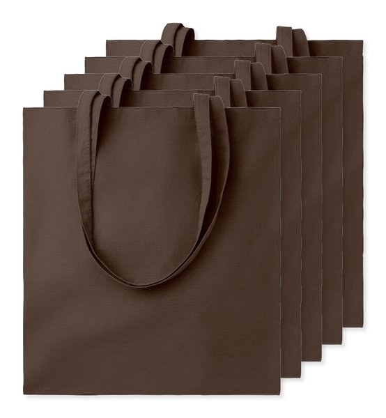 Pack de 5 GiftRetail MO9268 - COTTONEL COLOUR + Sacola de algodão 140 gr / m²