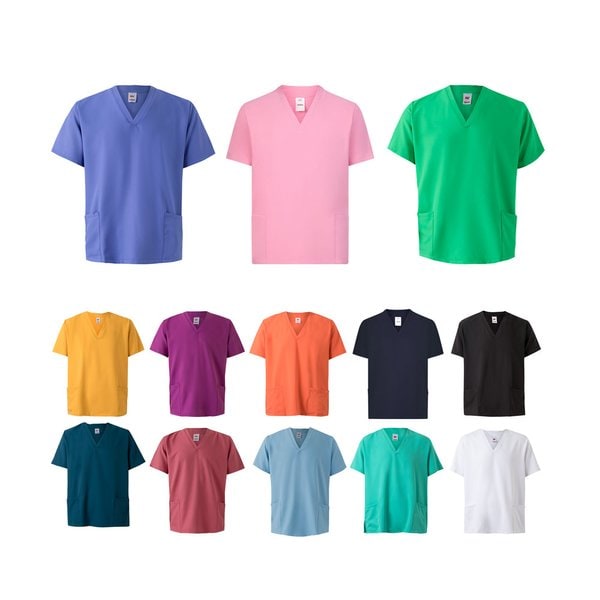 Túnica de manga curta (140 g/m²) em 100% microfibra