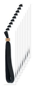 Pack de 100 GiftRetail MO6706 - FIESTA Pulseira de poliéster RPET