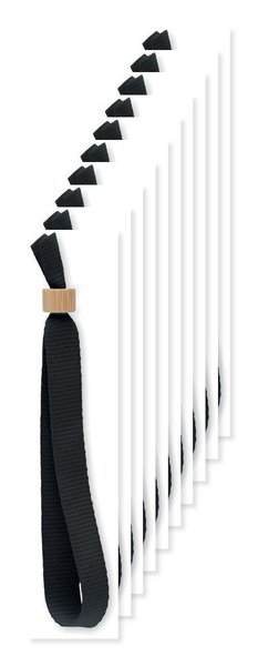 Pack de 100 GiftRetail MO6706 - FIESTA Pulseira de poliéster RPET