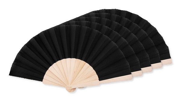 Pack de 50 GiftRetail MO9532 - FANNY WOOD Leque de Madeira