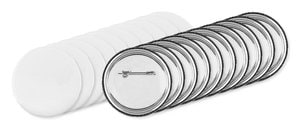 Pack of 100 GiftRetail MO9330 - PIN Customizable Pin Buttons with Paper Inlay