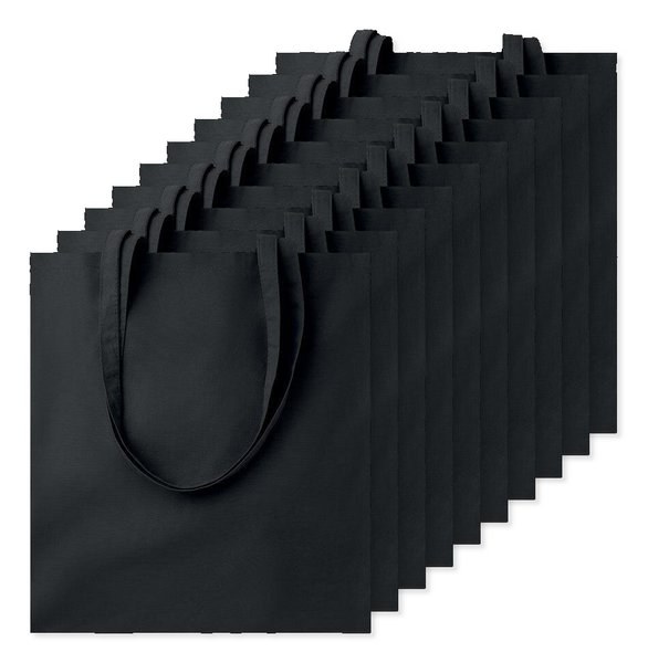 Pack de 100 GiftRetail MO9268 - COTTONEL COLOUR + Sacola de algodão 140 gr / m²