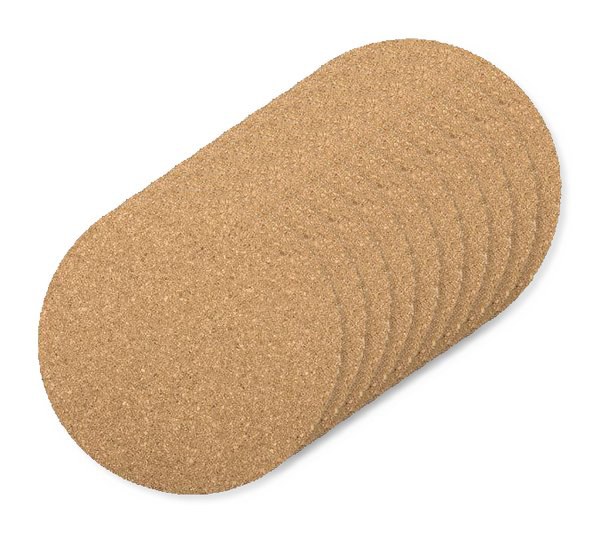 Pack de 100 GiftRetail MO9298 - BIERPON Base de cortiça redonda