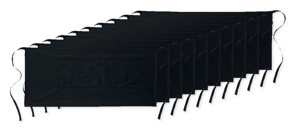 Pack de 100 GiftRetail MO8305 - JARED Avental Curto para Garçom 195g/m² Poliéster Algodão