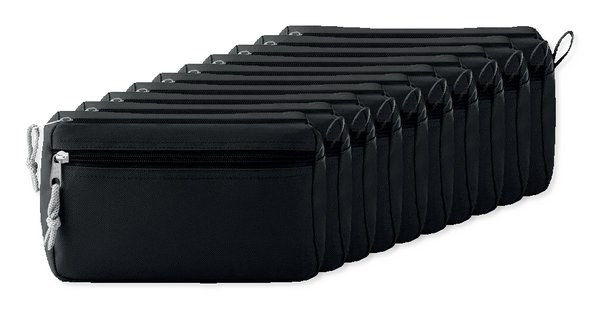 Pack of 100 GiftRetail MO9345 - NEW Eco-Friendly Double Zipper Cosmetic Travel Bag
