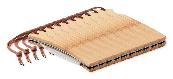 Pack de 10 GiftRetail MO6623 - MANSAN Faca dobrável em bambu