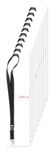 Pack de 10 GiftRetail MO8595 - LANY Lanyard  gancho de metal 20 mm
