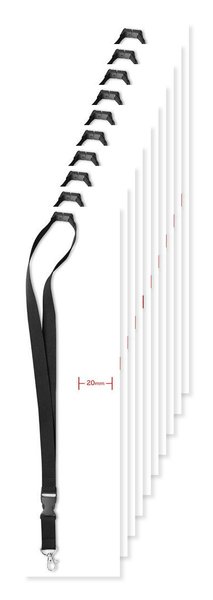 Pack de 100 GiftRetail MO8595 - LANY Lanyard  gancho de metal 20 mm