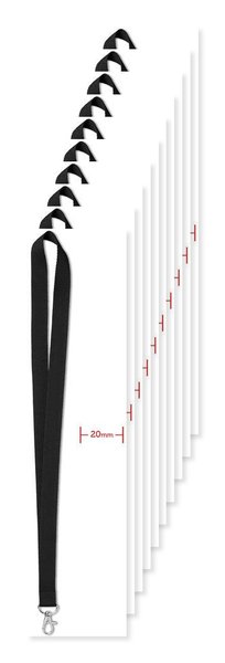 Pack de 10 GiftRetail MO9058 - SIMPLE LANY Lanyard 20 mm