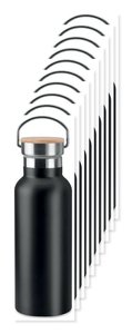 Pack of 100 GiftRetail MO9431 - HELSINKI 500ml Bamboo Lid Insulated Flask
