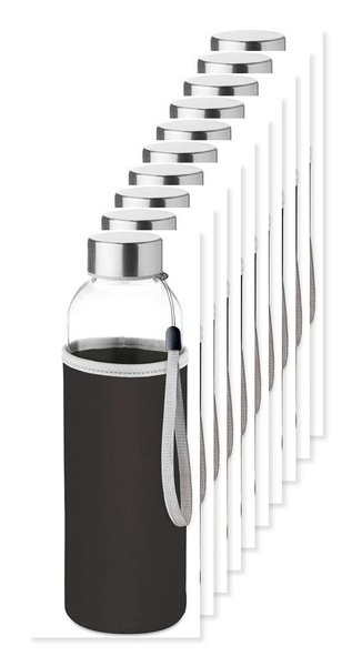 Pack de 10 GiftRetail MO9358 - UTAH GLASS Garrafa de vidro 500ml