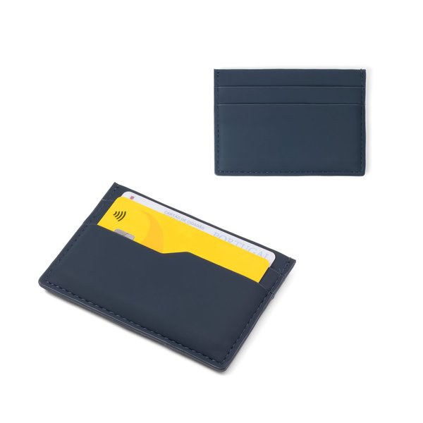Porta-cartões em PU para 5 cartões com bloqueio RFID